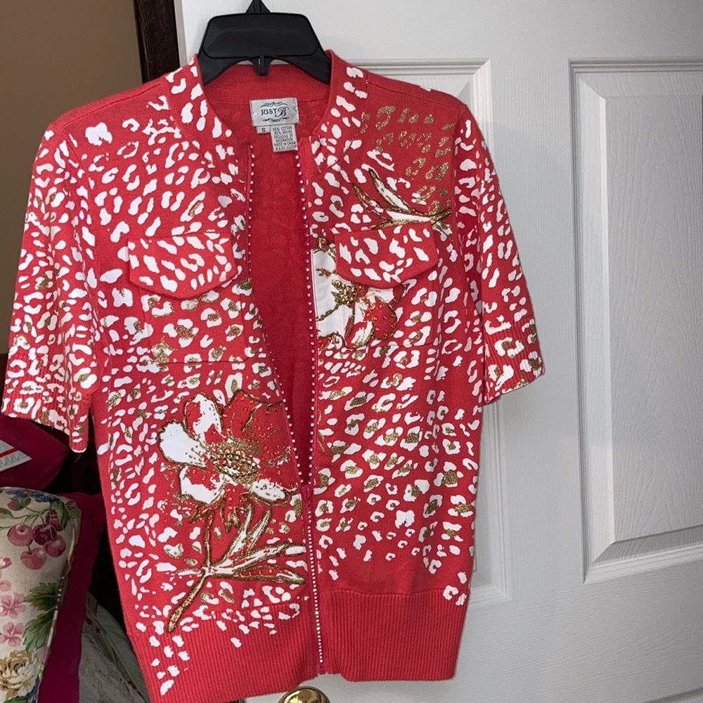 just B beautiful beaded sequin sweater